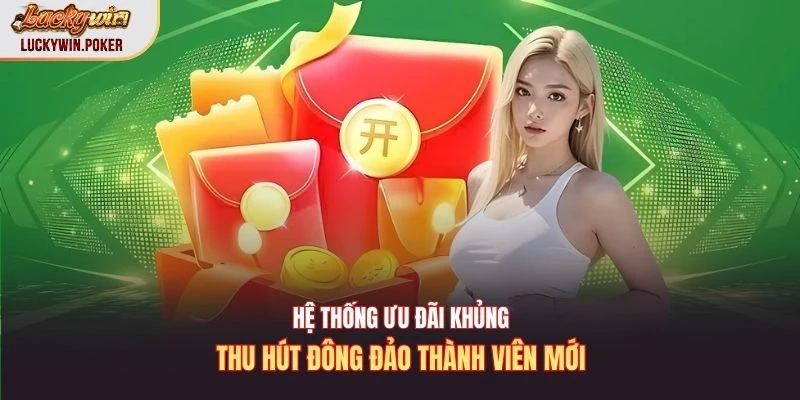 Hệ thống ưu đãi khủng thu hút đông đảo thành viên mới